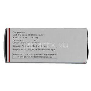 アセクロ Aceclo, アセクロフェナク, 100mg, 箱側面