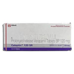 カラプチン Calaptin, ベラパミル 120mg SR錠 （Abbott） 箱