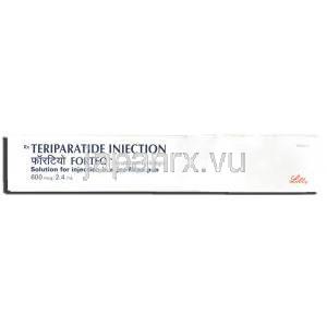 フォルテオ Forteo, テリパラチド  Injection, 600mcg 2.4ml, 注射 箱