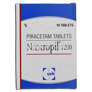 ノートロピル Nootropil, ピラセタム 1200mg, 錠 箱