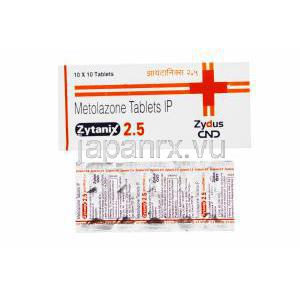 ザロクソン/ミクロクスジェネリック,メトラゾン　2.5mg,箱表面,シート情報