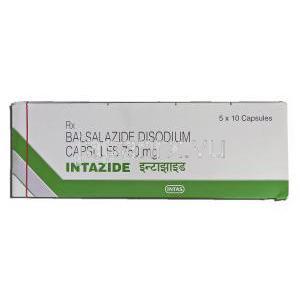 インタジド Intazide, コラザル ジェネリック, バルサラジド, 750mg, カプセル 箱