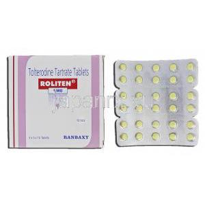 ロリテン Roliten, デトルシトール ジェネリック, 酒石酸トルテロジン, 1mg, 錠