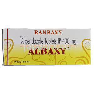 アルバキシー Albaxy, アルベンダゾール 400mg, 錠 箱