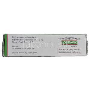 ロプラヴィック Lopravik, ロペラミン 2mg, 錠 箱記載情報