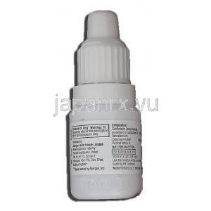 ザイマー Zymar, ガチフロキサシン 0.3%, 5ml, 点眼薬 ボトル記載情報
