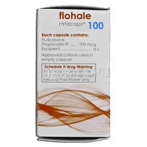 フロヘール Flohale, プロピオン酸フルチカゾン, 100mcg, 吸入用カプセル 箱記載情報