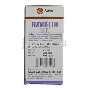 フルチエア-Ｓ100 Flutiair-s 100, サルメテロール, フルチカゾンプロピオン酸エステル , 吸入用カプ