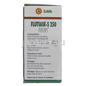 フルチエア-Ｓ250 Flutiair-s 250, サルメテロール, フルチカゾンプロピオン酸エステル , 吸入用カプ