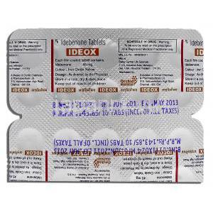 イデオックス Ideox, イデベノン 45mg, 錠 包装裏面