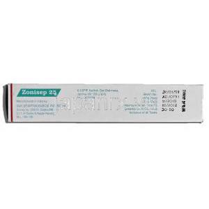 ゾニセップ Zonisep, ゾニサミド, 25mg,  使用期限情報