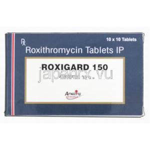 ロキシガード Roxigard 150, ロキシスロマイシン, 150mg, 錠 箱