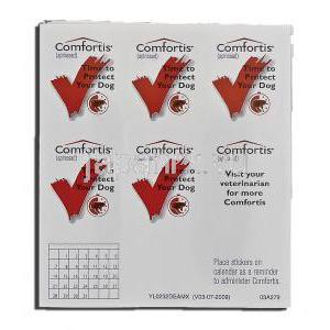 コンフォーティス Comfortis, スピノサド, 270mg, チュアブル錠, 4.5 - 9 kg 犬用 投与忘れ防止ステッカー