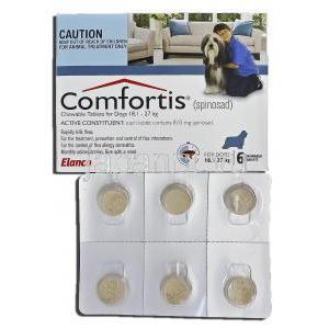  コンフォーティス Comfortis, スピノサド, 810mg, チュアブル錠, 18.1 - 27 kg 犬用