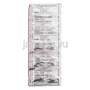 セファデックス250 Cephadex-250 DT, ケフレックス ジェネリック, セファレキシン, 250mg 包装 