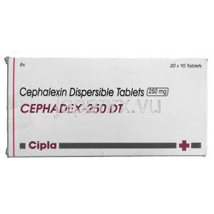 セファデックスDT 250 Cephadex-250 DT, ケフレックス ジェネリック, セファレキシン, 250mg 箱