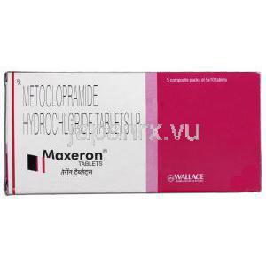 マクセロン10 Maxeron 10, プリンペラン ジェネリック, メトクロプラミド, 10mg 箱