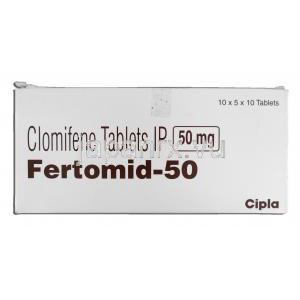 フェートミッド50 Fertomid-50,クロミッド ジェネリック, クロミフェン,50mg 箱