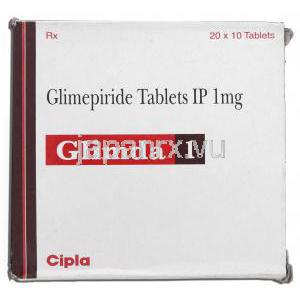 グリムダ1 Glimda 1, アマリール ジェネリック, グリメピリド 1mg, 箱