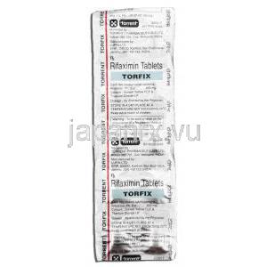 トーフィックス200 Torfix 200, キシファクサン ジェネリック, リファキシミン 200mg, 包装
