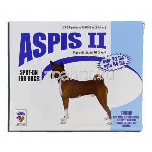 アスピスⅡ Aspis II, フロントライン ジェネリック, フィプロニル 液 1.34ml x 10%  10～20kg 中型犬スポッ