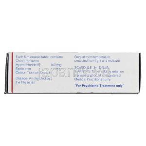 クロルプロマジン Chlorpromazine, ウインタミン ジェネリック, クロルプロマジン 100mg 錠 成分情報