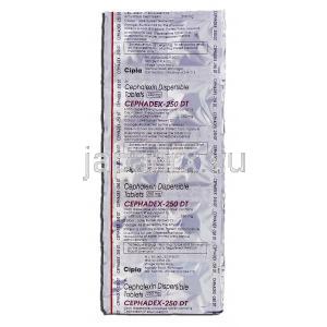 セファデックスDT 250 Cephadex-250 DT, ケフレックス ジェネリック, セファレキシン, 250mg 包装