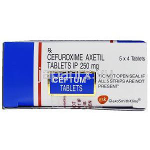 セフタム Ceftum, セフロキシム  250mg, 錠 箱