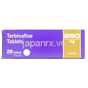 テルビナフィン, ラミシール  ジェネリック, テルビナフィン 250mg, 錠 箱