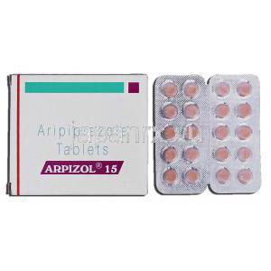 アルピゾル15 Arpizol 15, アビリファイ ジェネリック, アリピプラゾール 15mg, 錠