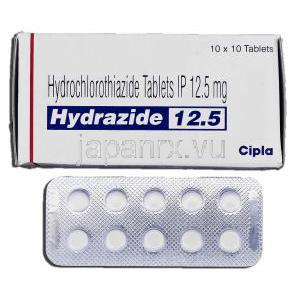 ヒドラジド 12.5 Hydrazide 12.5, エシドレックス ジェネリック,  12.5mg, 錠