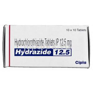 ヒドラジド12.5 Hydrazide 12.5, エシドレックス ジェネリック,  12.5mg, 錠 箱