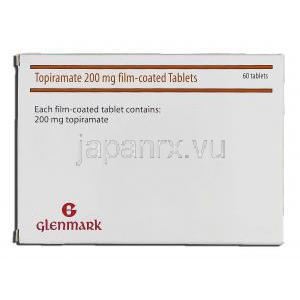 トピラマート Topiramate, トピナ ジェネリック, トピラマート 200mg, 錠 箱