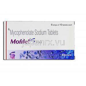 モフィレットS360 Mofilet S 360, セルセプト ジェネリック, ミコフェノール酸 360mg (Emcure) 箱