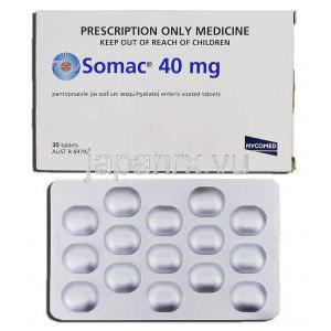 ソマック40 Somac 40, パントプラゾール 40mg, 錠