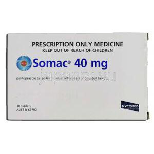 ソマック40 Somac 40, パントプラゾール 40mg, 錠 箱