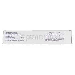 セロケンXL25 SelokenXL 25,  Toprol XL, セロケン/ロプレソール ジェネリック, 25mg, 錠 箱側面