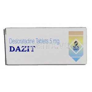 ダジット Dazit, クラリネックス ジェネリック, デスロラタジン 5mg, 錠 箱