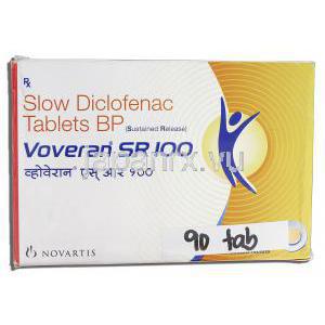 ボベランSR Voveran SR 100, ボルタレン ジェネリック, ジクロフェナク 100mg, 箱