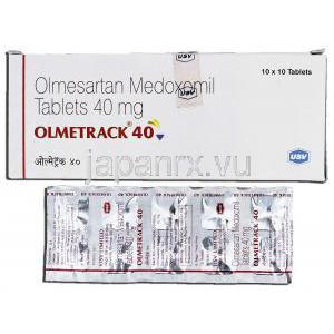 オルメトラック40 Olmetrack 40, オルメテック ジェネリック,オルメサルタンメドキソミル 40mg