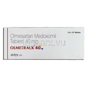 オルメトラック40 Olmetrack 40, オルメテック ジェネリック,オルメサルタンメドキソミル 40mg, 箱