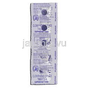 サイフェン100 Siphene 100, クロミッド ジェネリック, クロミフェン 100mg, 包装