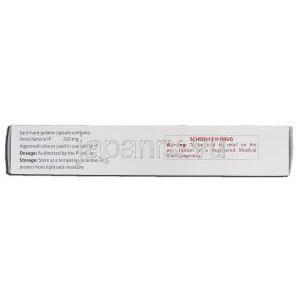 シラミン250 Cilamin 250, メタルカプターゼ ジェネリック, ペニシラミン 250mg, カプセル, 箱側面