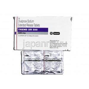 トレンドXR500 Trend XR 500, デパコテER ジェネリック, ジバルプロエクスナトリウム XR 500mg, 錠