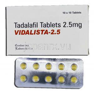ヴィダリスタ2.5 Vidalista 2.5, タダラフィル 2.5mg, 錠
