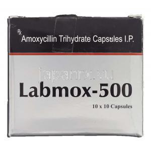 ラブモックス500 Labmox 500, アモキシシリン ジェネリック, アモキシシリン 500mg, カプセル, 箱
