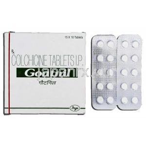 ゴートニル Goutnil, コルヒチン ジェネリック, コルヒチン 0.5mg, 錠