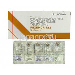 ペゼップ CR, パキシルCR ジェネリック, パロキセチン CR, 12.5mg, 錠
