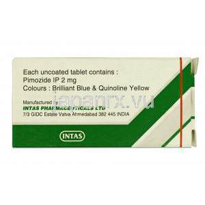 モゼップ Mozep, オラップ ジェネリック, ピモジド, 2 mg, 錠 箱