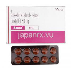 サーズDR Saaz DR, アザルフィジン ジェネリック, スルファサラジン DR 500mg, 錠